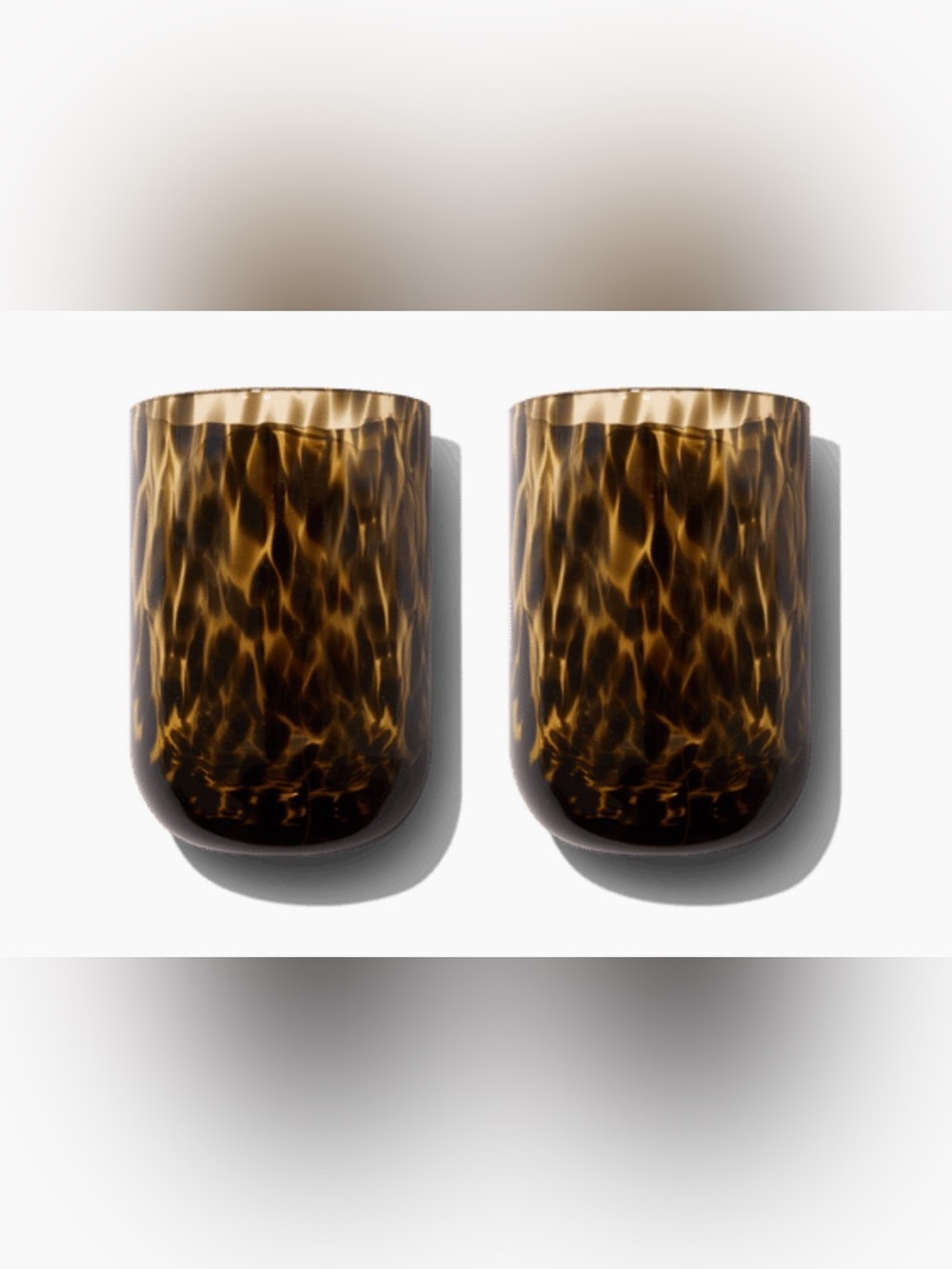 Pretti.cool Tortoise Shell Drinking Glasses - Set of 2